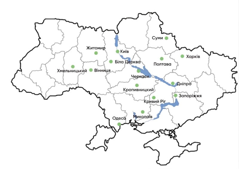 Карта доставки продукції виробництва М-Профіль